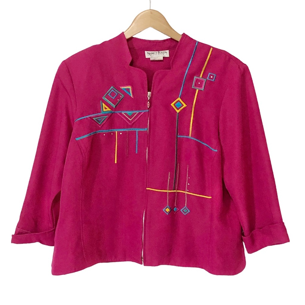 Vintage 90’s Embroidered Jacket - Picture 3 of 12
